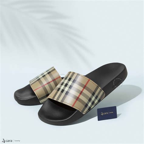 burberry slides review|Burberry vintage check slides.